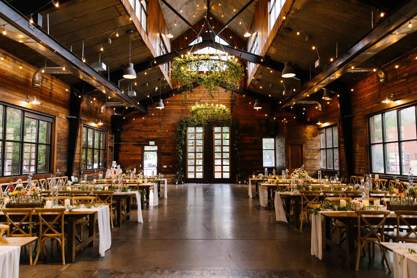 The room set for dinner